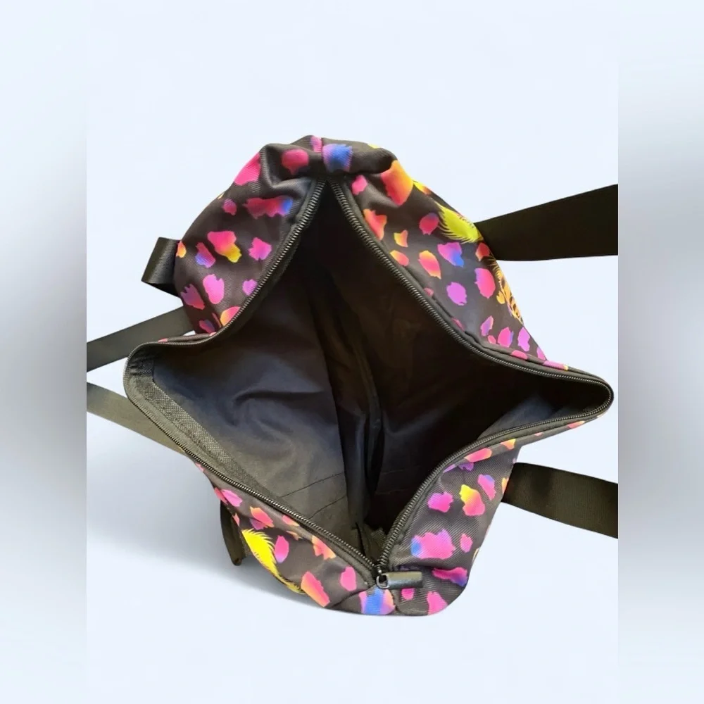 Colorful Rainbow 🌈 Leopard 🐾 Print Tote Bag Y2K 90’s Inspired Duffel Bag - NEW - Picture 3 of 8